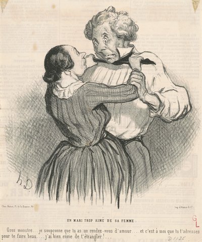 En mand for elsket af sin kone af Honoré Daumier
