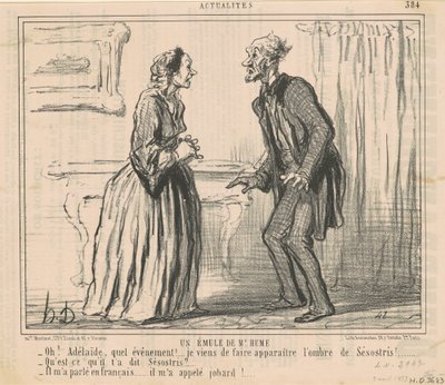 En emulerende hr. Hume af Honoré Daumier