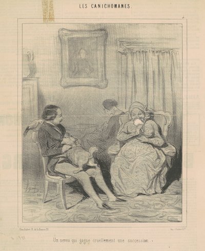 En nevø, der på grusom vis får et gods af Honoré Daumier