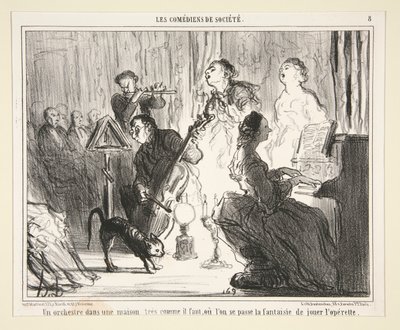 Et orkester i et hus af Honoré Daumier