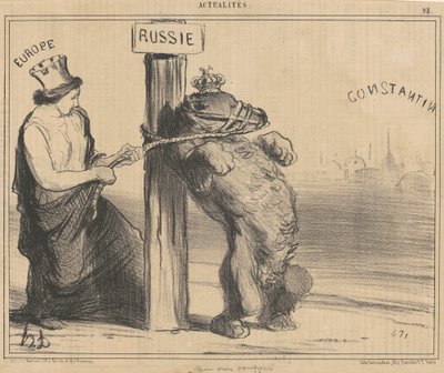 En oprørt bjørn af Honoré Daumier