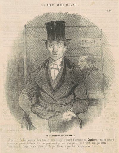 En udbyttebetaling af Honoré Daumier