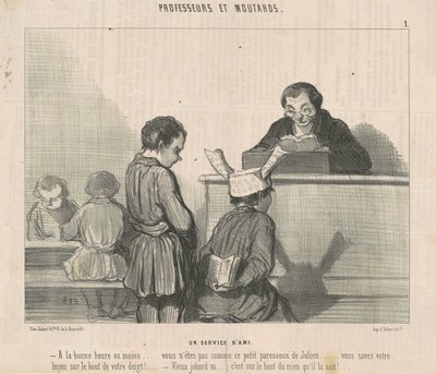 En venlig service af Honoré Daumier