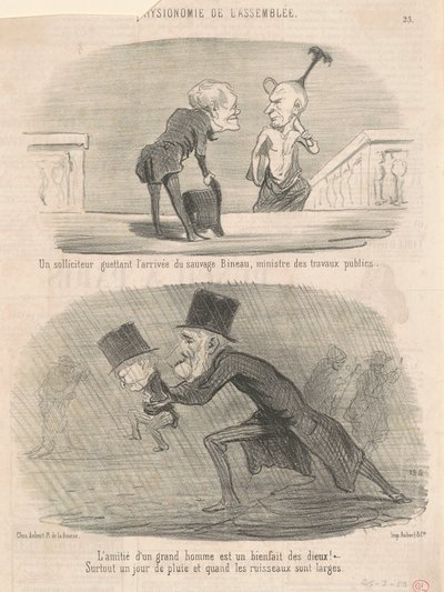 En advokat ser ... Bineau! af Honoré Daumier