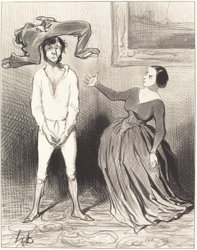 En kvinde som mig... sætte en knap tilbage?... af Honoré Daumier