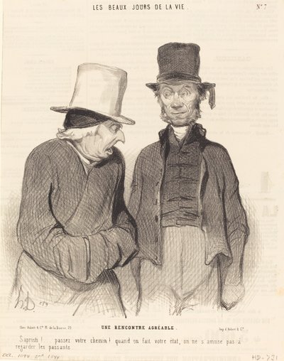 Et hyggeligt møde af Honoré Daumier