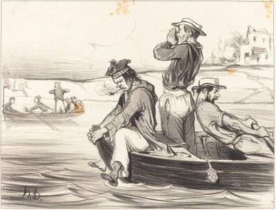 Et møde i åbent vand af Honoré Daumier