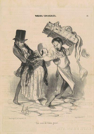 Et ønske om en tyk kvinde af Honoré Daumier