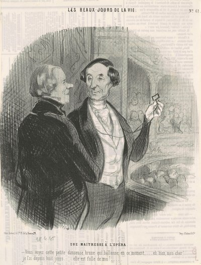 En elskerinde i operaen af Honoré Daumier