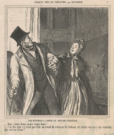 En misforståelse ved odeon... af Honoré Daumier
