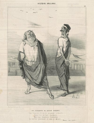 Et møde med jouyeauz augurs af Honoré Daumier