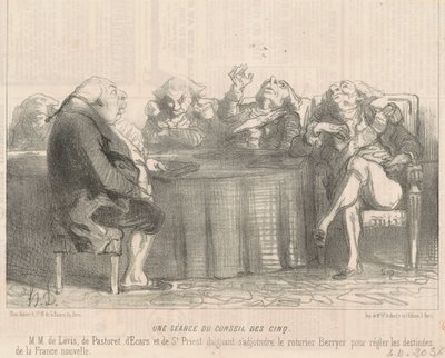 Et møde i rådet på fem af Honoré Daumier