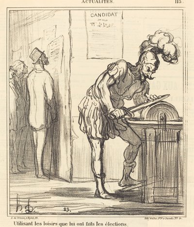 Bruger fritiden... af Honoré Daumier