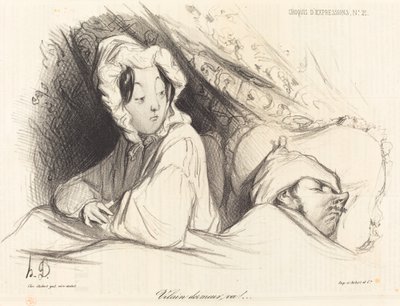 Fræk sovende, gå! af Honoré Daumier