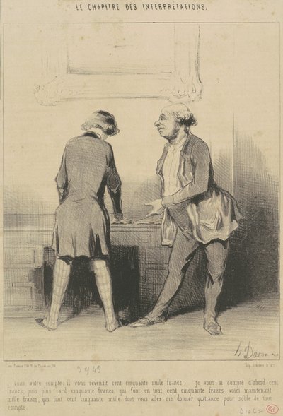Her er din konto: Den var din... af Honoré Daumier
