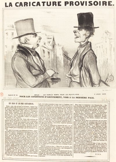 Voila!... en berømt tid for ærterne... af Honoré Daumier