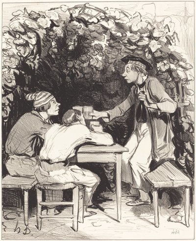 Ser du, min ven... der er kun to elementer... af lykke... af Honoré Daumier