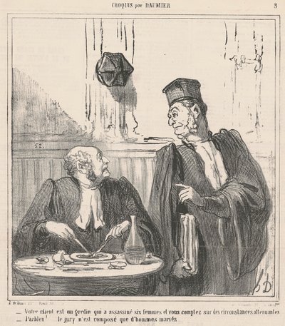 Din klient er en slyngel... af Honoré Daumier