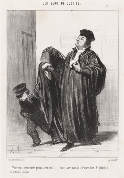 Du tabte din sag, det er sandt... af Honoré Daumier