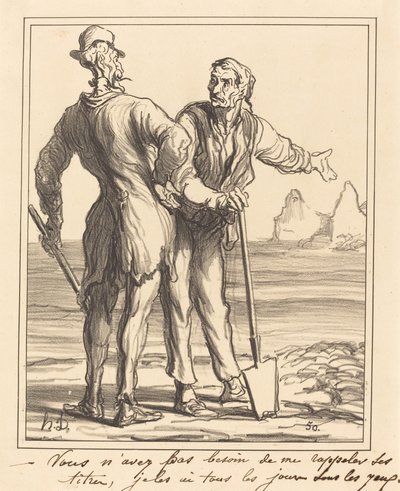 Du behøver ikke minde mig om hans titler... af Honoré Daumier