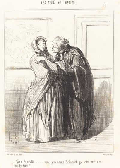 Du er smuk... af Honoré Daumier