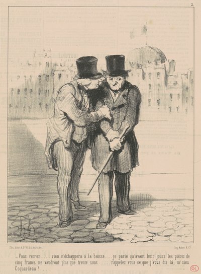 Du vil se... intet vil undslippe faldet... af Honoré Daumier