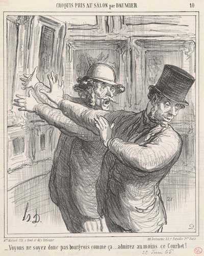Lad os se... i det mindste beundre denne Courbet! ... af Honoré Daumier