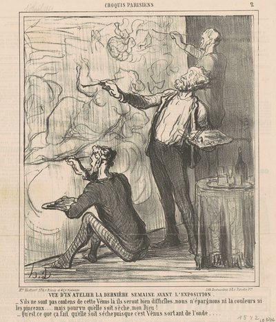 Udsigt til et værksted... af Honoré Daumier