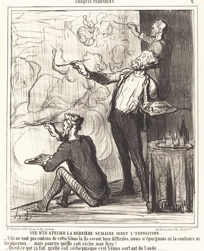 Udsigt til et værksted... før udstillingen af Honoré Daumier