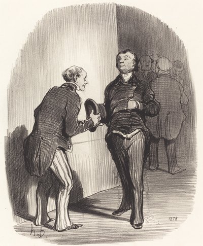 Udsigt over et ministerielt forkammer... af Honoré Daumier
