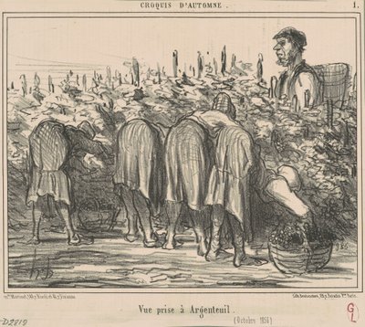 Udsigt taget i Argenteuil (oktober 1856) af Honoré Daumier