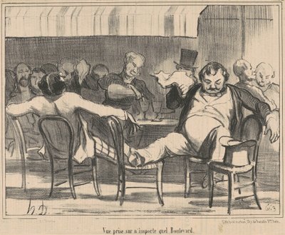 Udsigt taget på enhver boulevard af Honoré Daumier