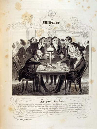 illustrationer om ideer og legender Philipon under titlen Les Cent og Robert Macaire af Honoré Daumier
