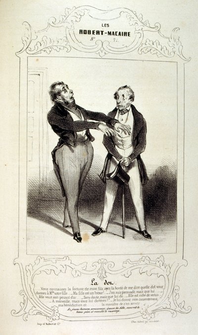 illustrationer om ideer og legender Philipon under titlen Les Cent og Robert Macaire af Honoré Daumier