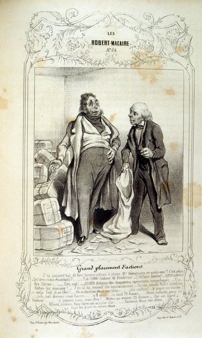 illustrationer om ideer og legender Philipon under titlen Les Cent og Robert Macaire af Honoré Daumier