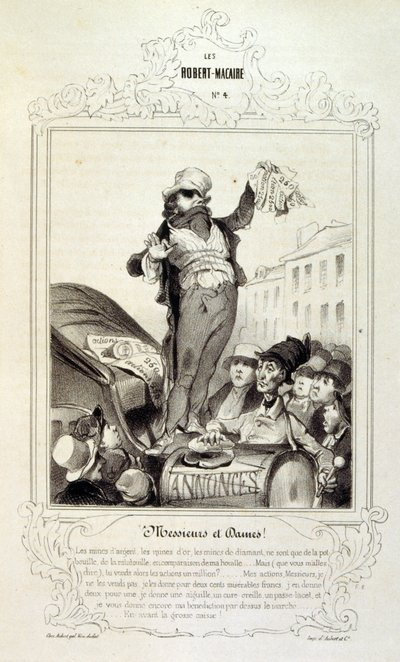 illustrationer om ideer og legender Philipon under titlen Les Cent og Robert Macaire af Honoré Daumier