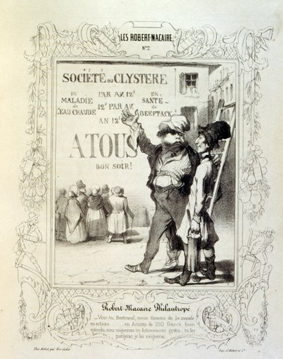 illustrationer om ideer og legender Philipon under titlen Les Cent og Robert Macaire af Honoré Daumier
