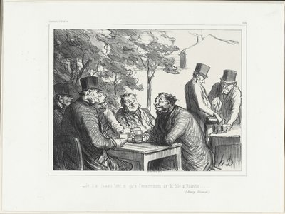 "- Jeg har aldrig grinet så meget som til begravelsen af Bourdins datter......." (Henri Monnier), plade 303 fra Souvenirs d