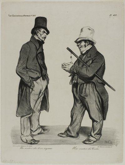 En investor i spanske Cortes-obligationer. En investor i spanske statsobligationer, plade 423 af Honoré Victorin Daumier