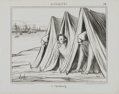 Ved Cherbourg, plade 546 fra Actualités af Honoré Victorin Daumier