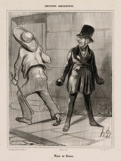 Sort og hvid, plade 23 fra Émotions Parisiennes af Honoré Victorin Daumier