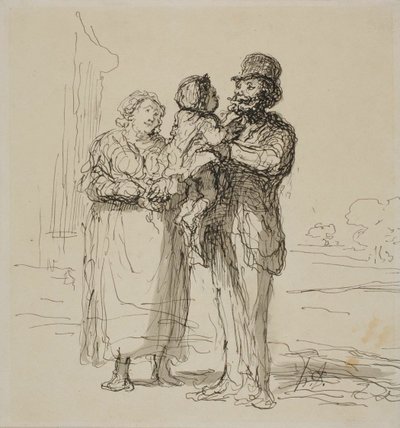 Familiescenen af Honoré Victorin Daumier