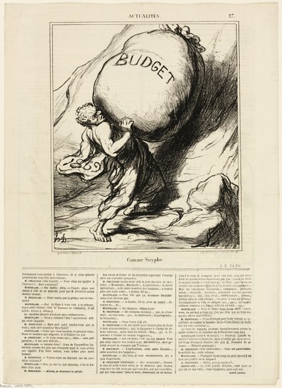 Ligesom Sisyfos, plade 27 fra Actualités af Honoré Victorin Daumier