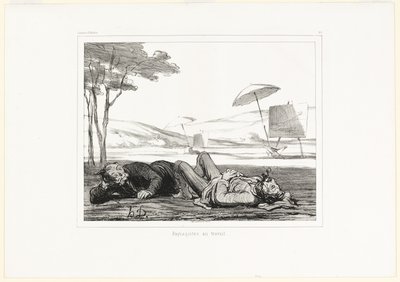 Landskabsmalere i arbejde, planche 309 fra Souvenirs d