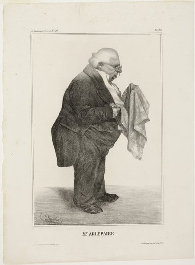Mr. Arlépaire..., plade 280 fra Célébrités de la Caricature af Honoré Victorin Daumier