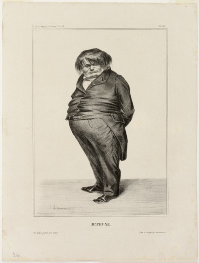 Mr. Prune, planche 288 fra Célébrités de la Caricature af Honoré Victorin Daumier