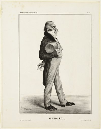 Mr. Sébast ...., planche 281 fra Berømtheder i tegneserier af Honoré Victorin Daumier