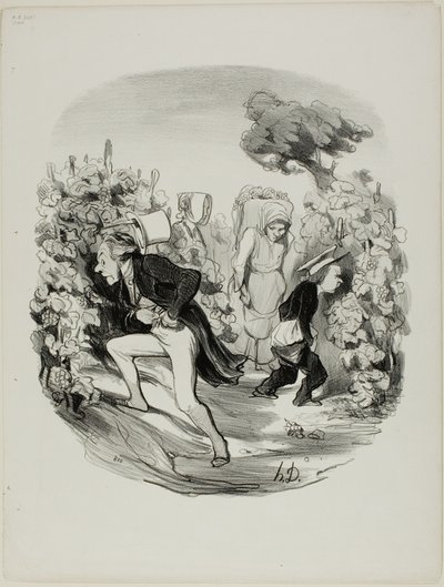 Oh Blast! ... druerne er virkelig ikke gode i år!, plade 24 fra Pastorales af Honoré Victorin Daumier