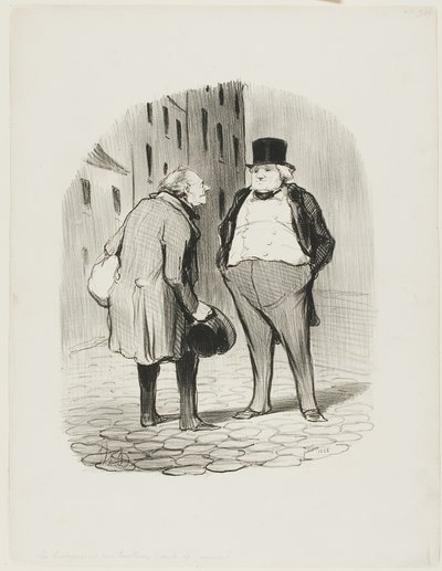 Den borgerlige og hans skrædder, planche 5 fra Les Bons Bourgeois af Honoré Victorin Daumier
