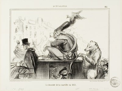 Nedstigningen af Courtille i 1855, plade 165 fra Actualités af Honoré Victorin Daumier